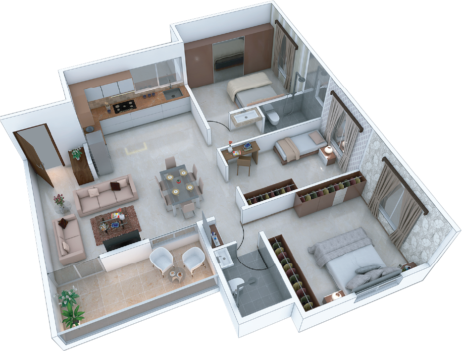 Kshitij Residences: FLOOR PLAN & CONFIGURATION