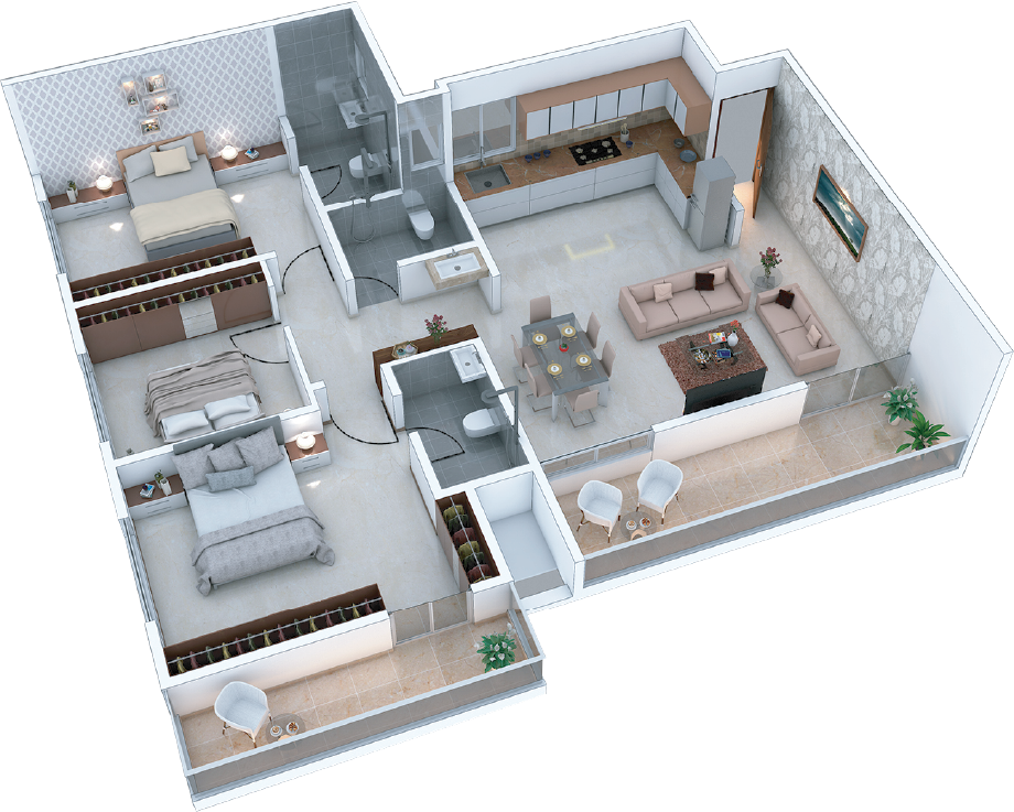 Kshitij Residences: FLOOR PLAN & CONFIGURATION